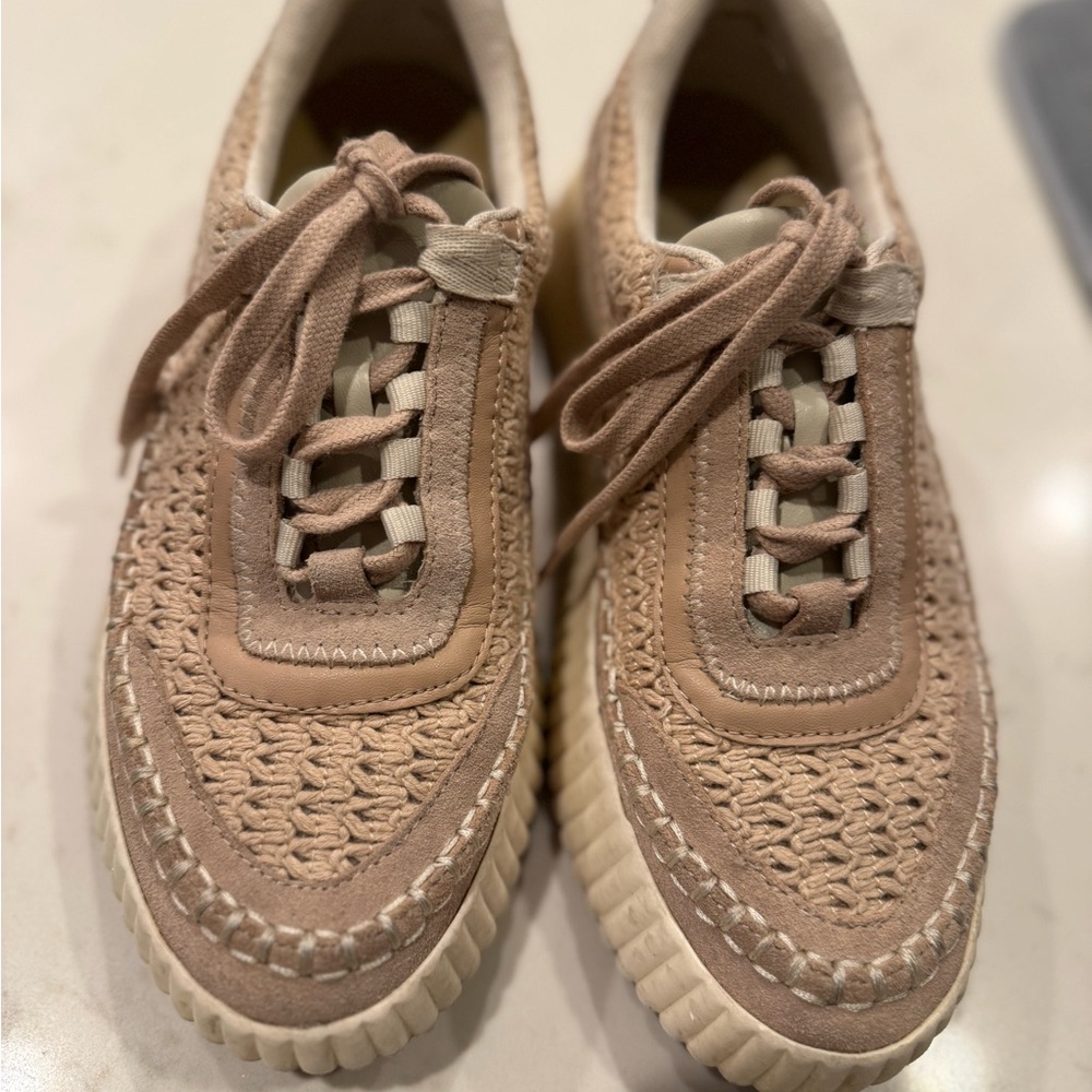 Stylish Tan Woven Sneakers